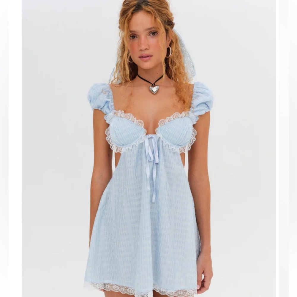 For Love And Lemons Light Blue Dress